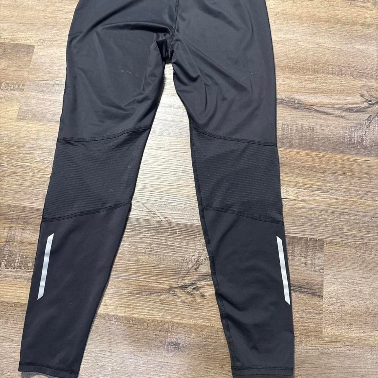Old Navy Go-Dry Active Leggings Size L Black High Rise Mesh Zip Pocket 3