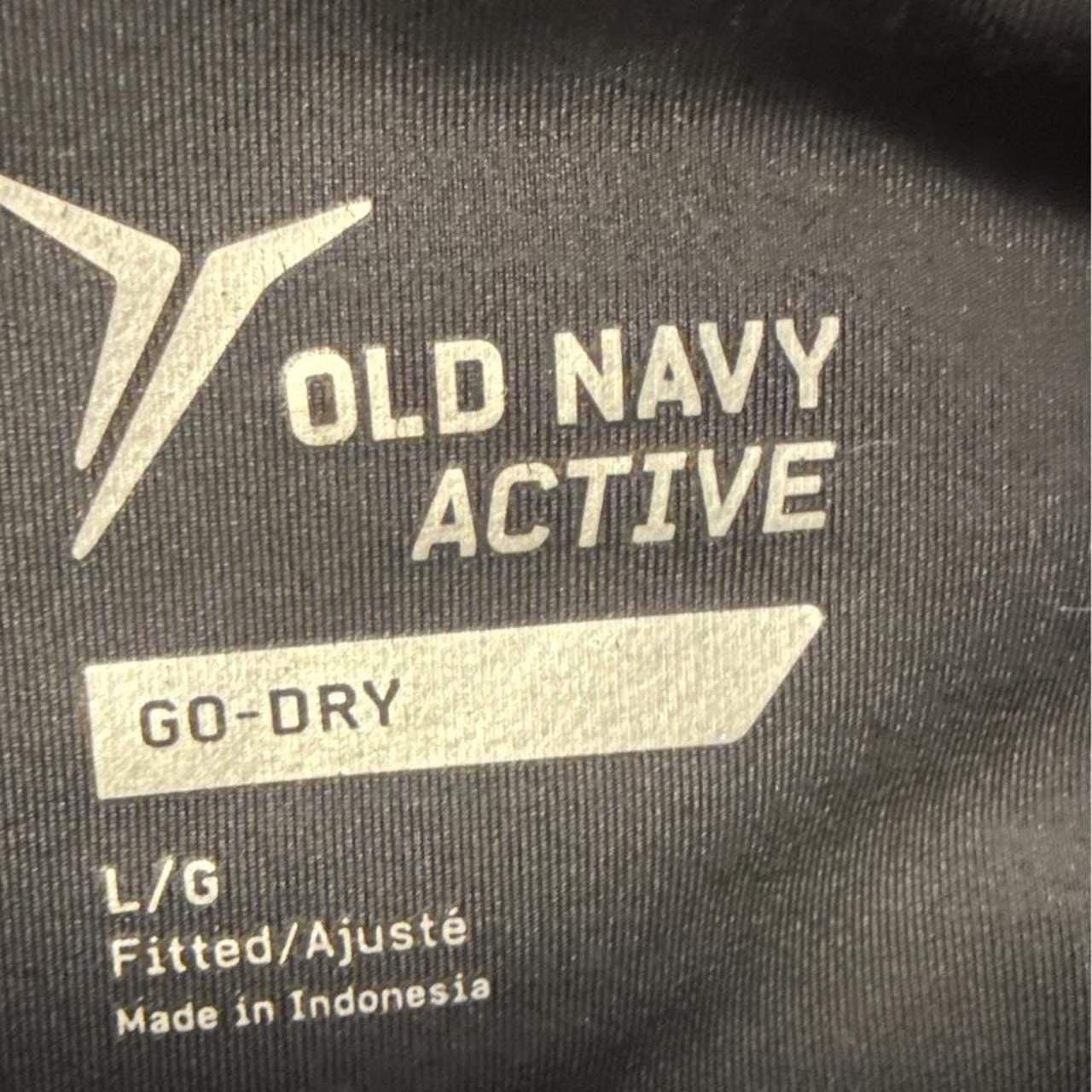 Old Navy Go-Dry Active Leggings Size L Black High Rise Mesh Zip Pocket 5