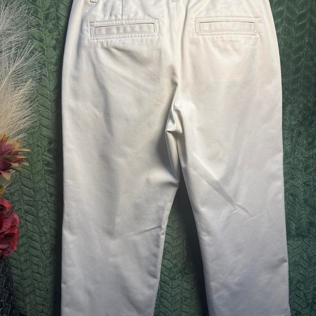 Old Navy Cotton Cropped Pants Size 6 Cream Workwear Slacks 7
