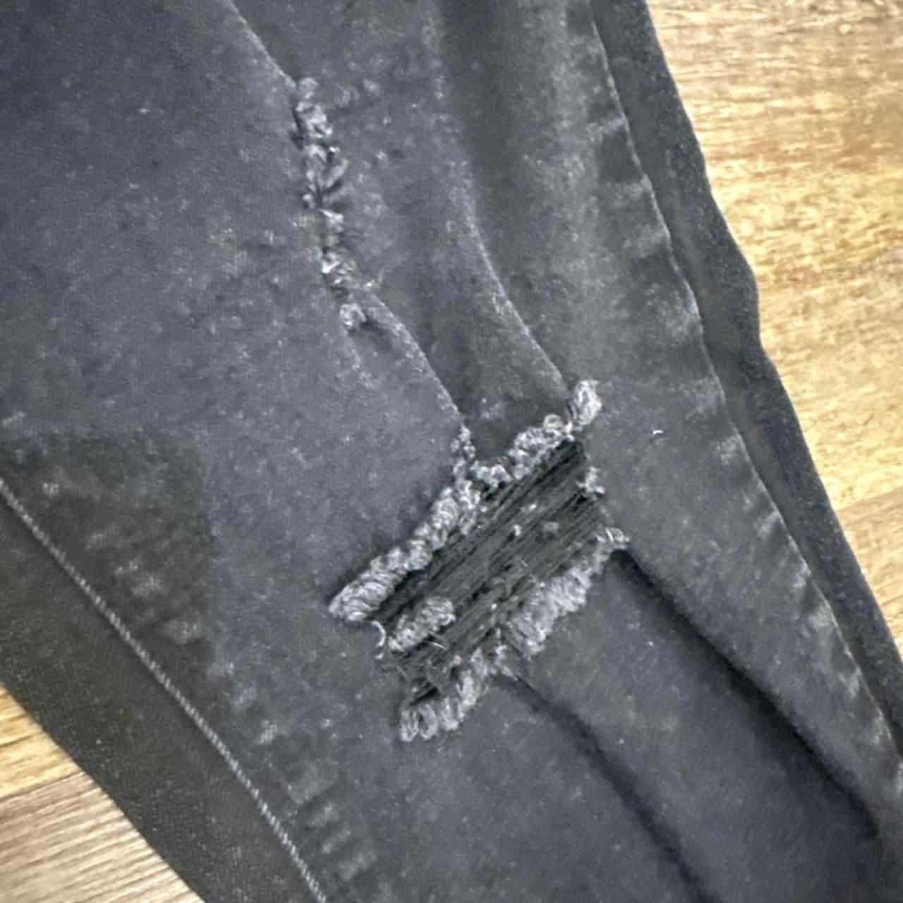Indigo Poppy Distressed Skinny Jeans Size 12 Black Denim 5