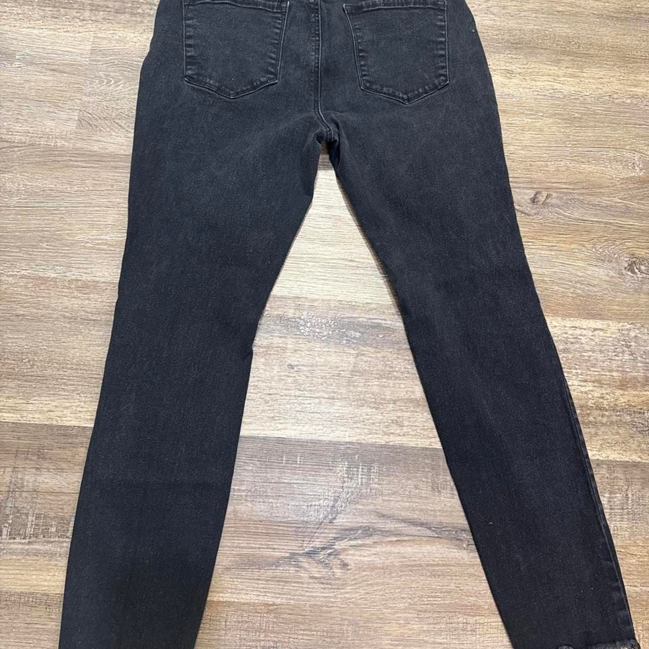 Indigo Poppy Distressed Skinny Jeans Size 12 Black Denim 6