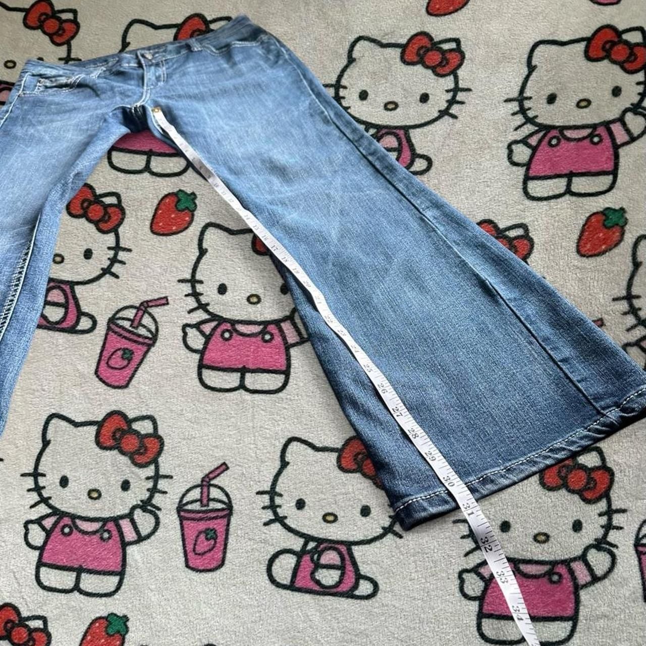 Weekend Bootcut Jeans Size 12 Y2K Cross Embellished 7