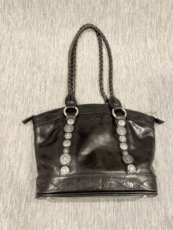 Patricia Nash Black Leather Tote and Wallet with Coin-Detail Straps 8