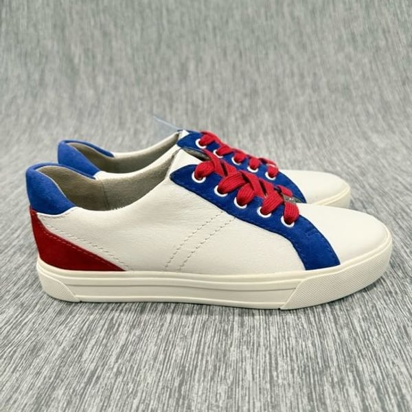 Naturalizer Astara White Sneakers with Blue & Red Accents size 7
