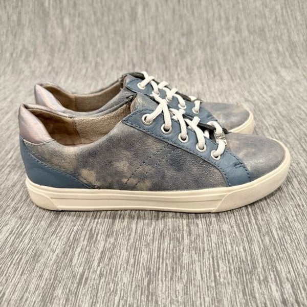 Naturalizer Astara Women's Blue Tie-Dye Lace-Up Sneakers