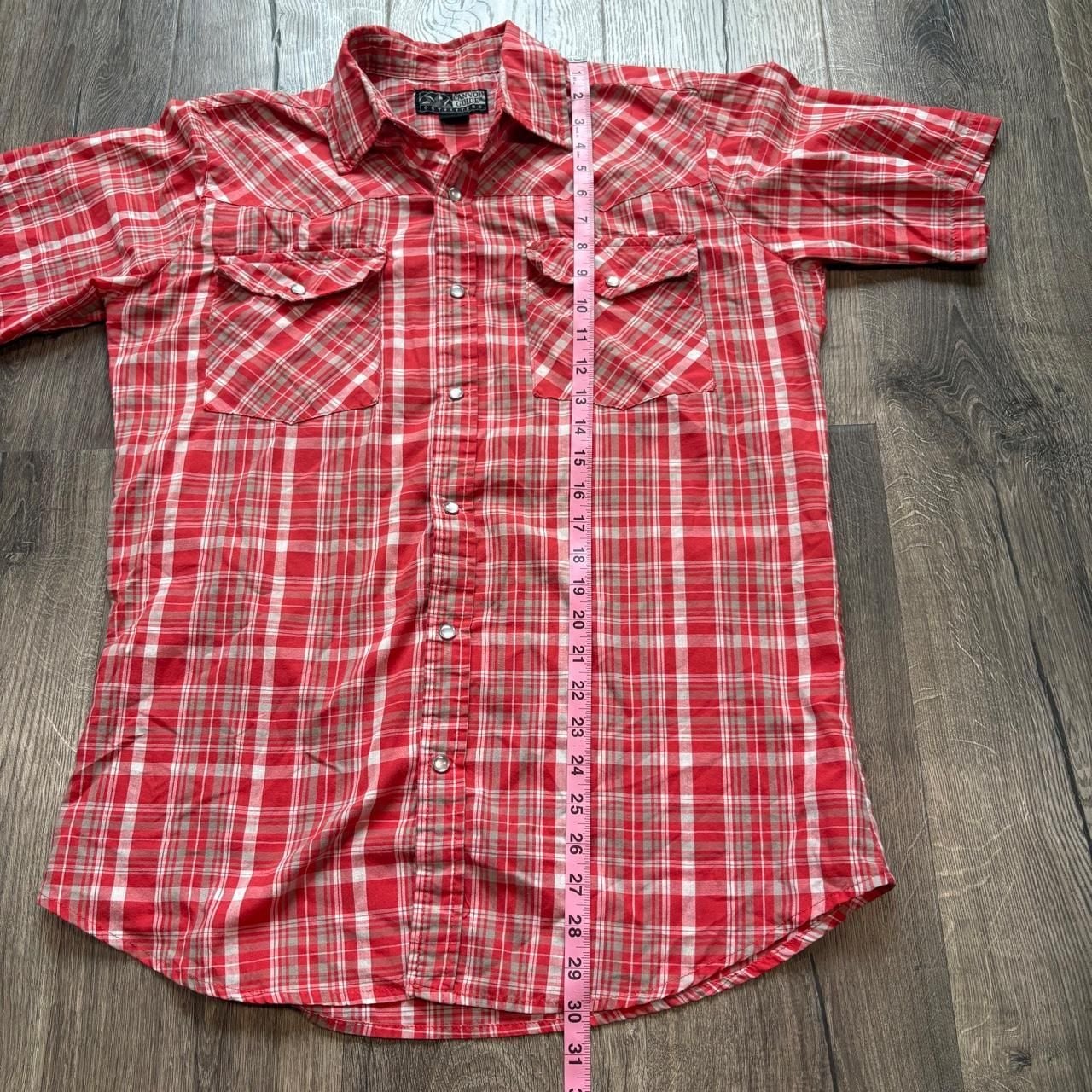 Canyon Guide Outfitters Pearl Snap Western Shirt Size M Red Plaid 7