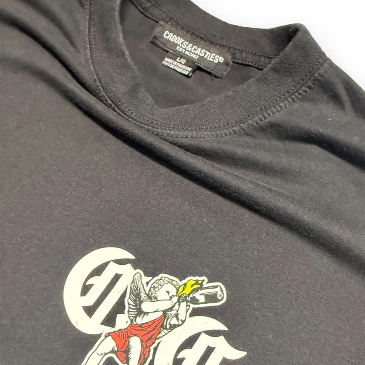 Crooks & Castles Graphic T-Shirt Size L Black 3