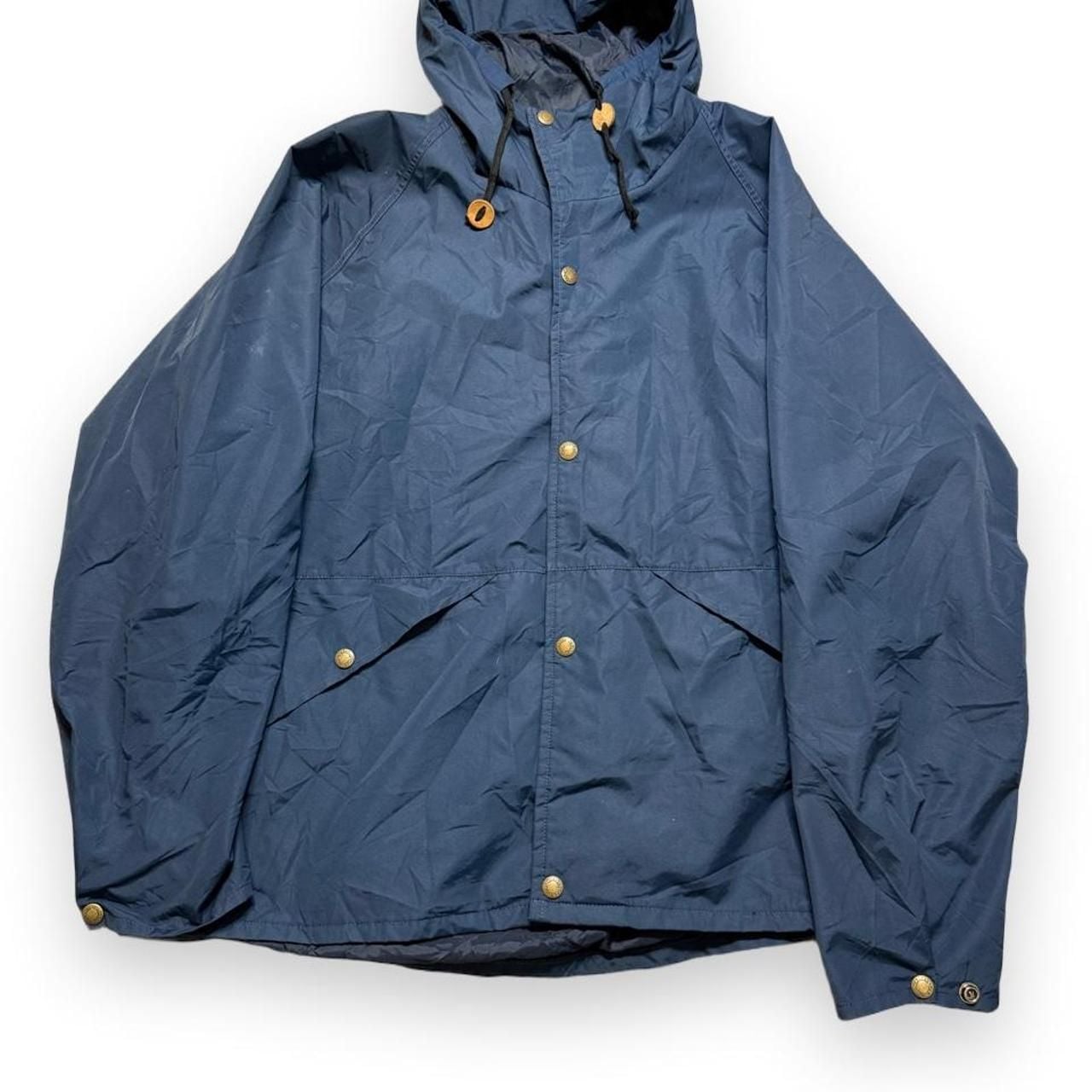Cabelas Vintage Gore-Tex Rain Jacket Size L Navy Blue Made in USA 2