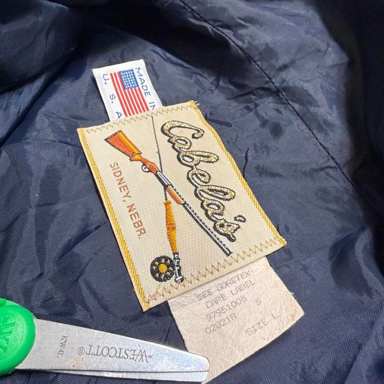 Cabelas Vintage Gore-Tex Rain Jacket Size L Navy Blue Made in USA 3