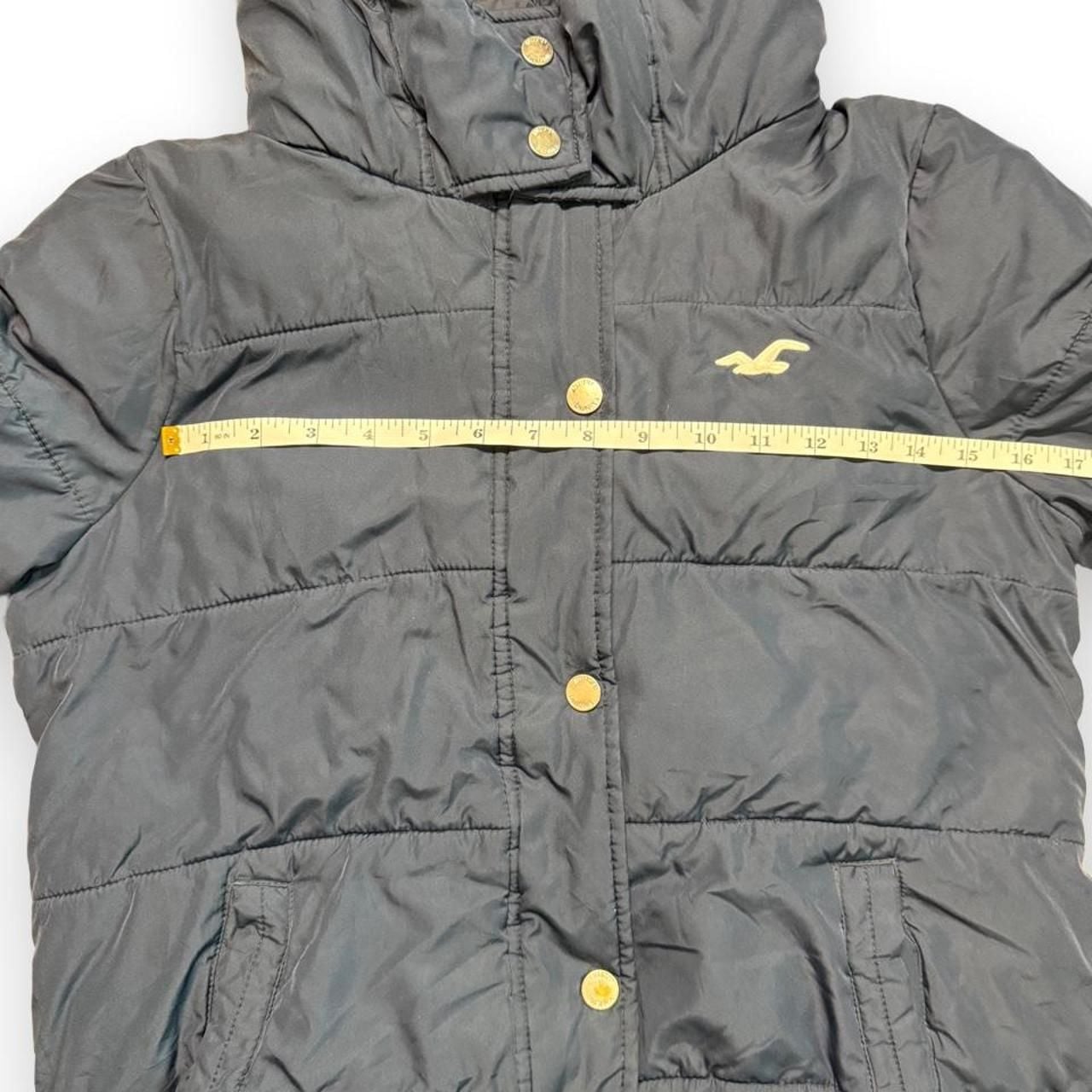 Hollister Puffer Jacket Size M Navy Blue Winter Coat 6