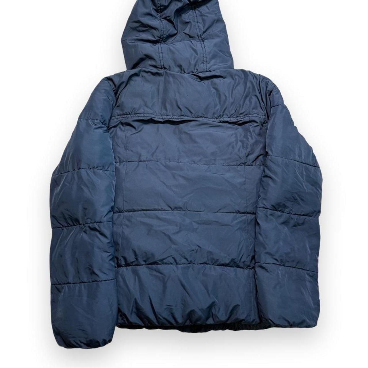 Hollister Puffer Jacket Size M Navy Blue Winter Coat 8