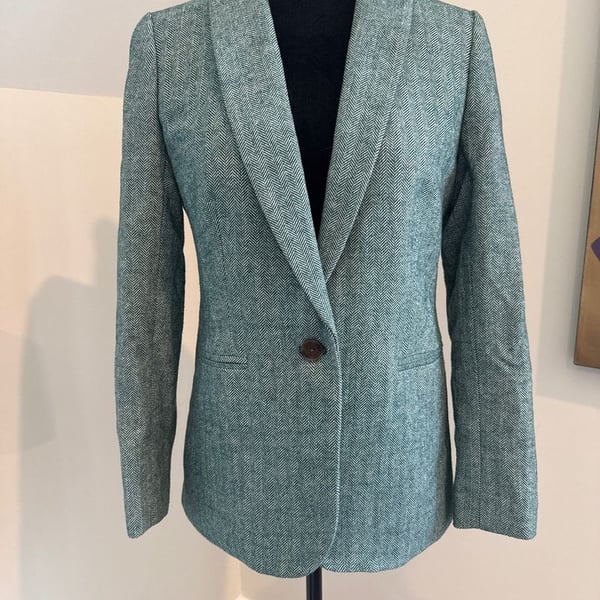 J Crew Herringbone Womans Blazer sz 2