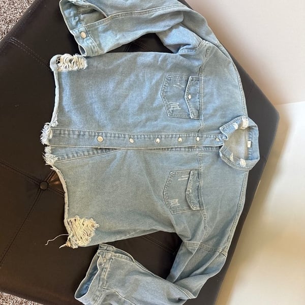 Distressed Style Denim Shirt