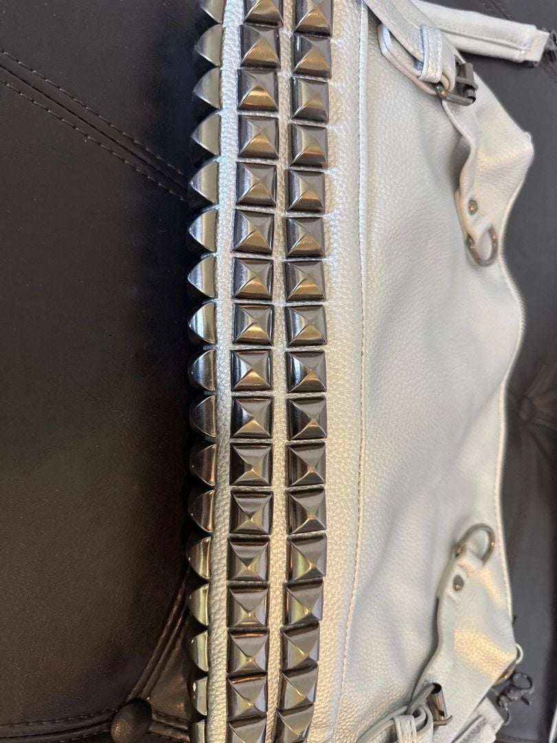 Silver Metallic Studded Bag 3