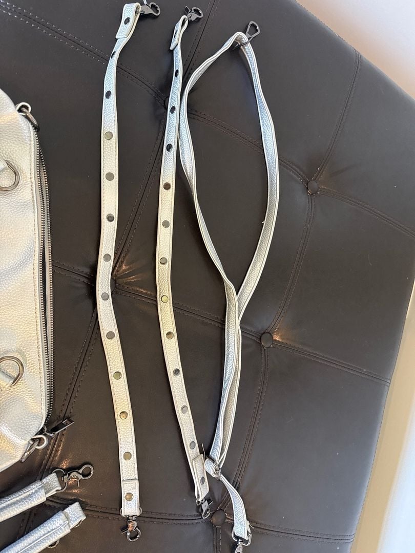 Silver Metallic Studded Bag 5