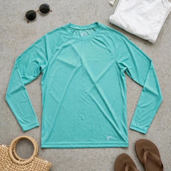 Teal Cove Mint Green Long Sleeve Rash Guard