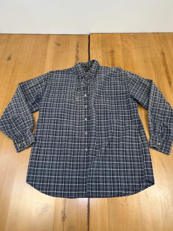 Canyon Guide Blue Gray Plaid Flannel Shirt 3