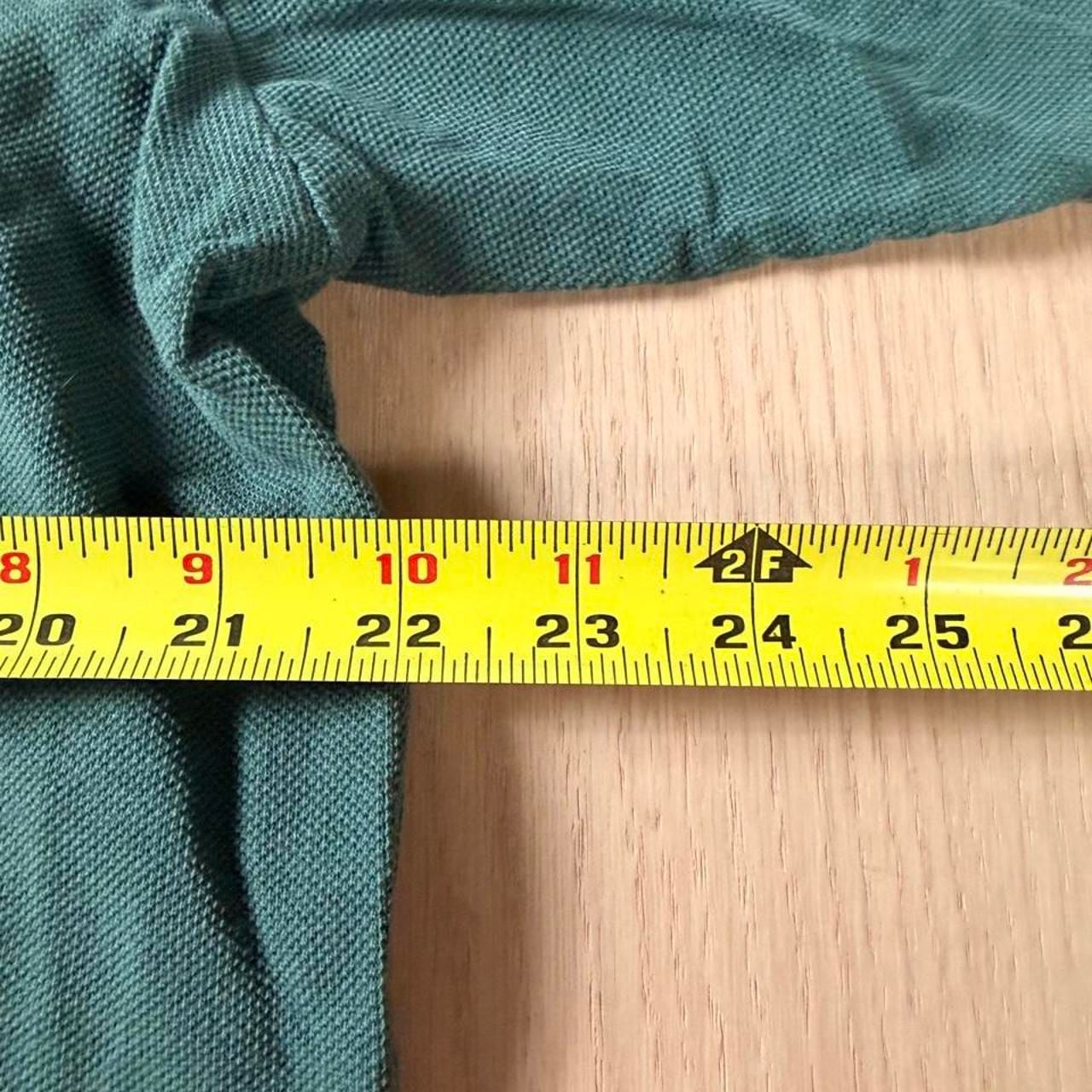 Lands' End Short Sleeve Polo Shirt Size L Green Cotton Made in USA 6