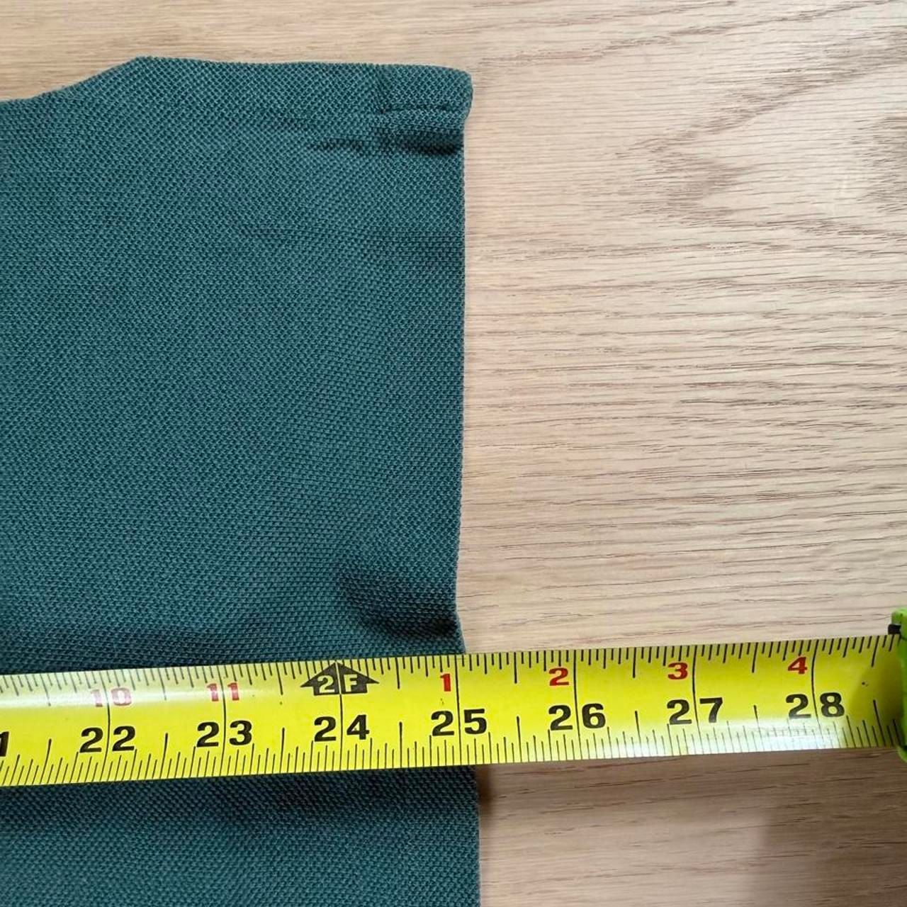 Lands' End Short Sleeve Polo Shirt Size L Green Cotton Made in USA 7