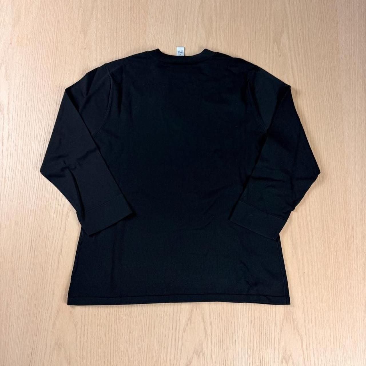 Talbots Petites V-Neck Blouse Size M Black Long Sleeve Knit 4
