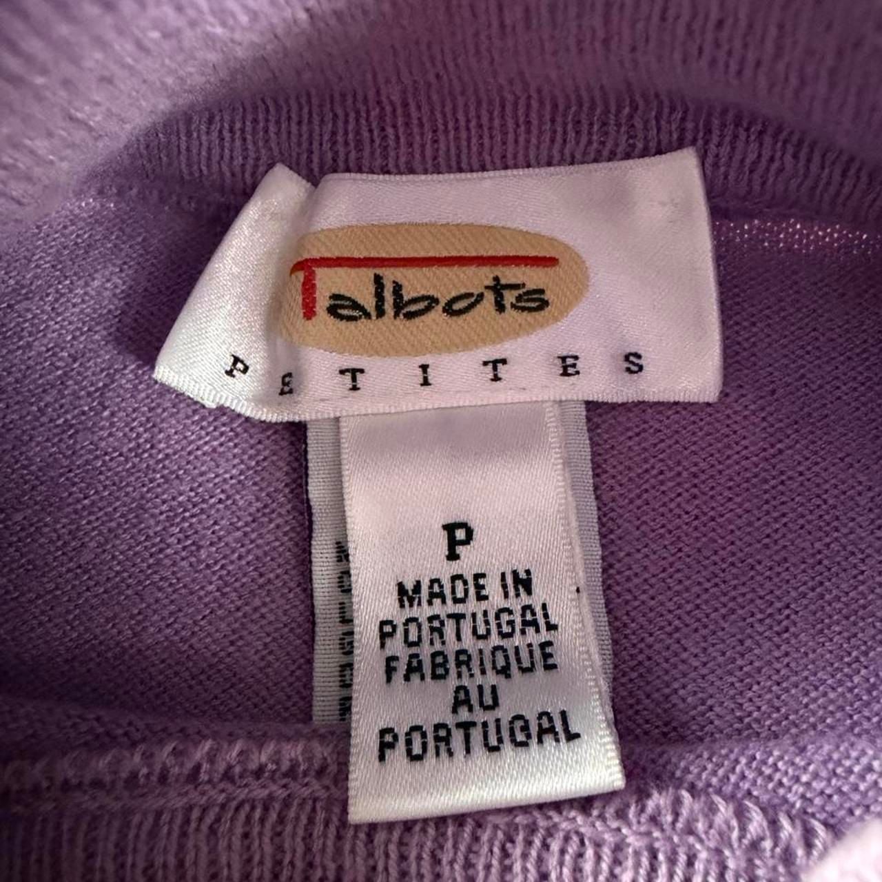 Talbots Turtleneck Sweater Size P Lilac Purple Long Sleeve Fine Knit Top 3