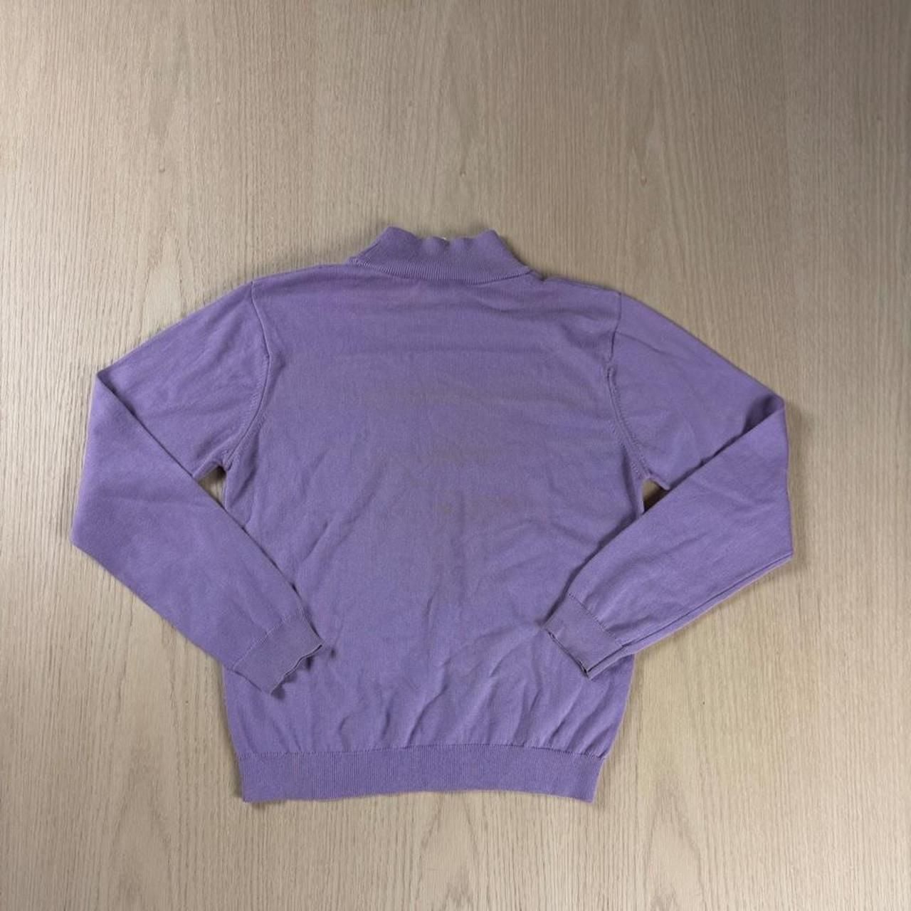 Talbots Turtleneck Sweater Size P Lilac Purple Long Sleeve Fine Knit Top 4
