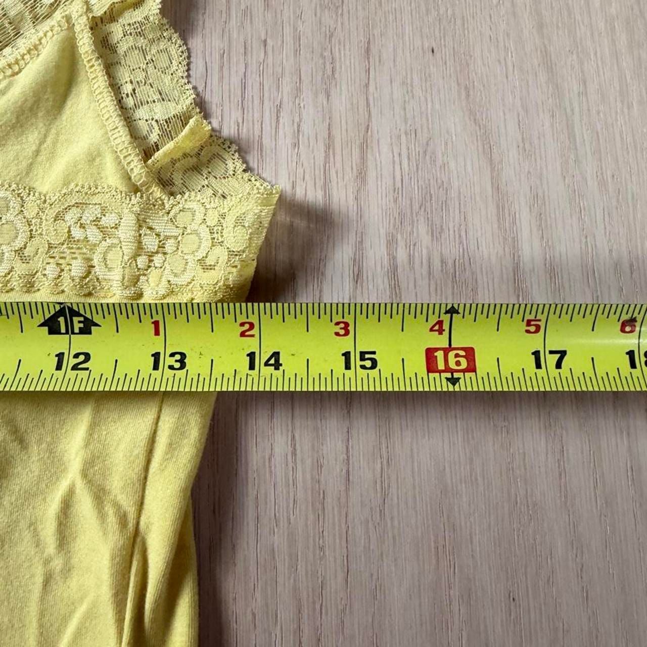 Kbykersh Yellow Lace Trim Cami Tank Top Size S/P 6