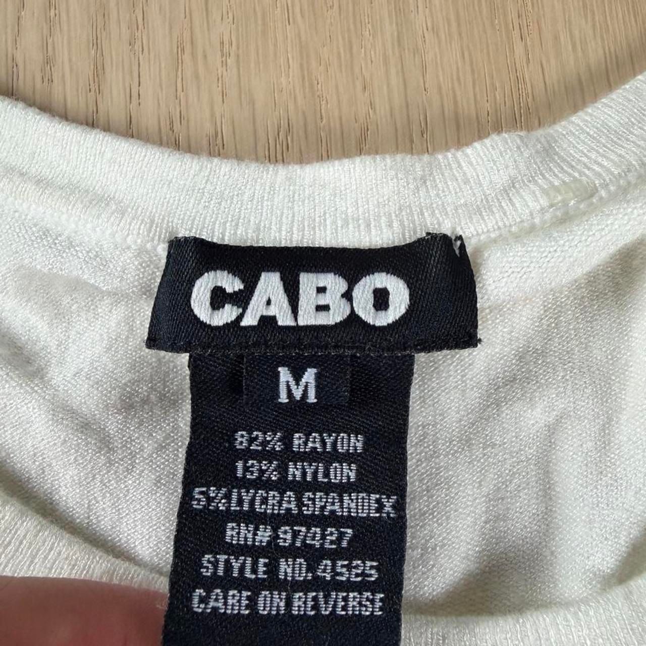 Cabo Embroidered Floral Beaded Tank Top Size M White Pink Knit 4