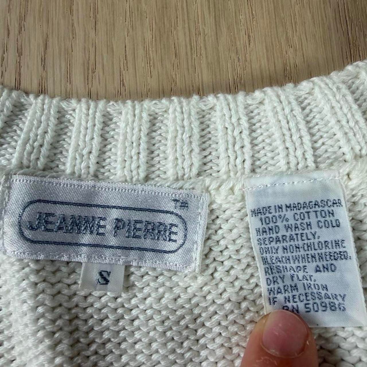 Jeanne Pierre Ribbed Knit Tank Top Size S White Cotton 3