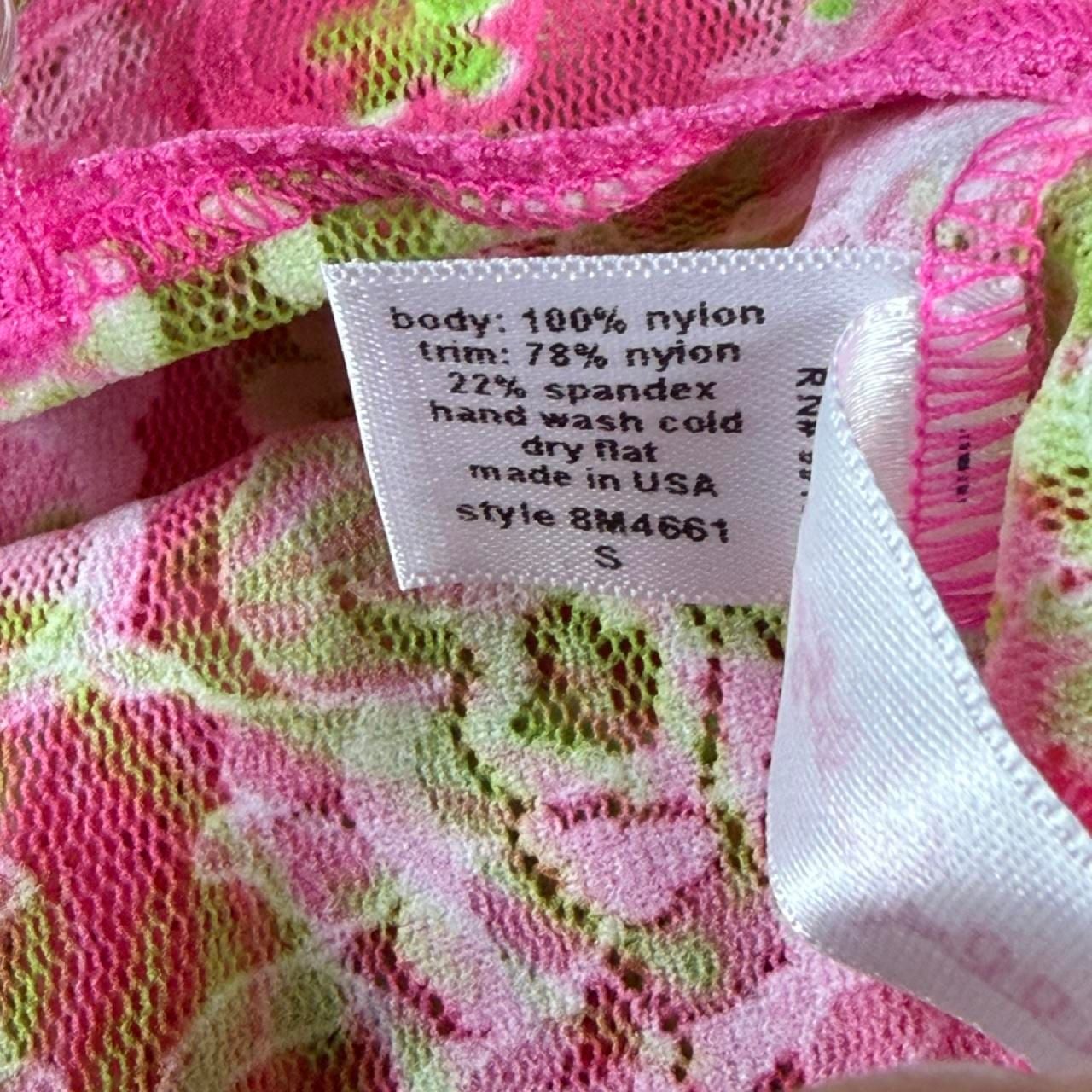 Hanky Panky Lilly Pulitzer Floral Lace Cami Size S Pink Green Tank Top 5