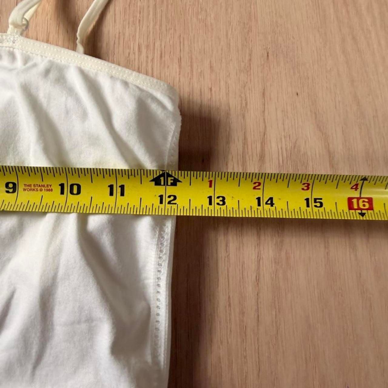 White Camisole Size M Ruched Bust Tank Top 6