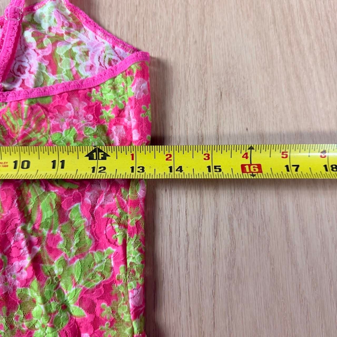 Hanky Panky Lilly Pulitzer Floral Lace Cami Size S Pink Green Tank Top 7