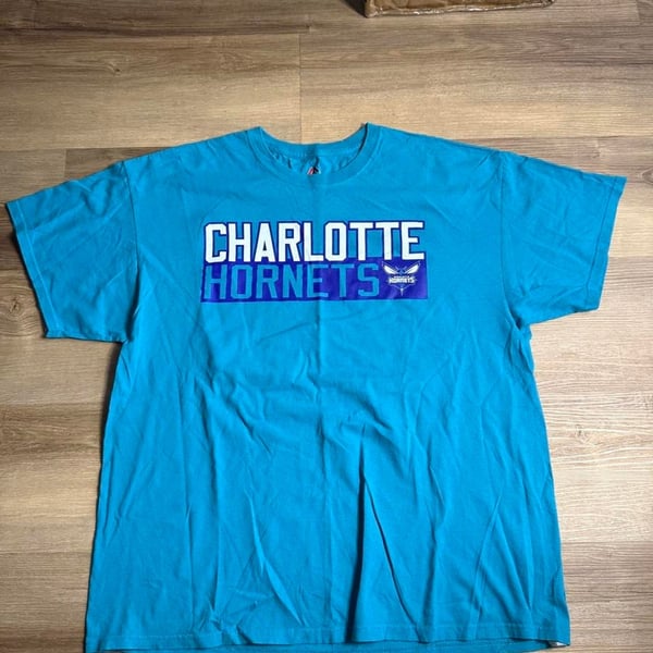 Majestic Charlotte Hornets Zeller 40 T-Shirt Size XL Blue NBA