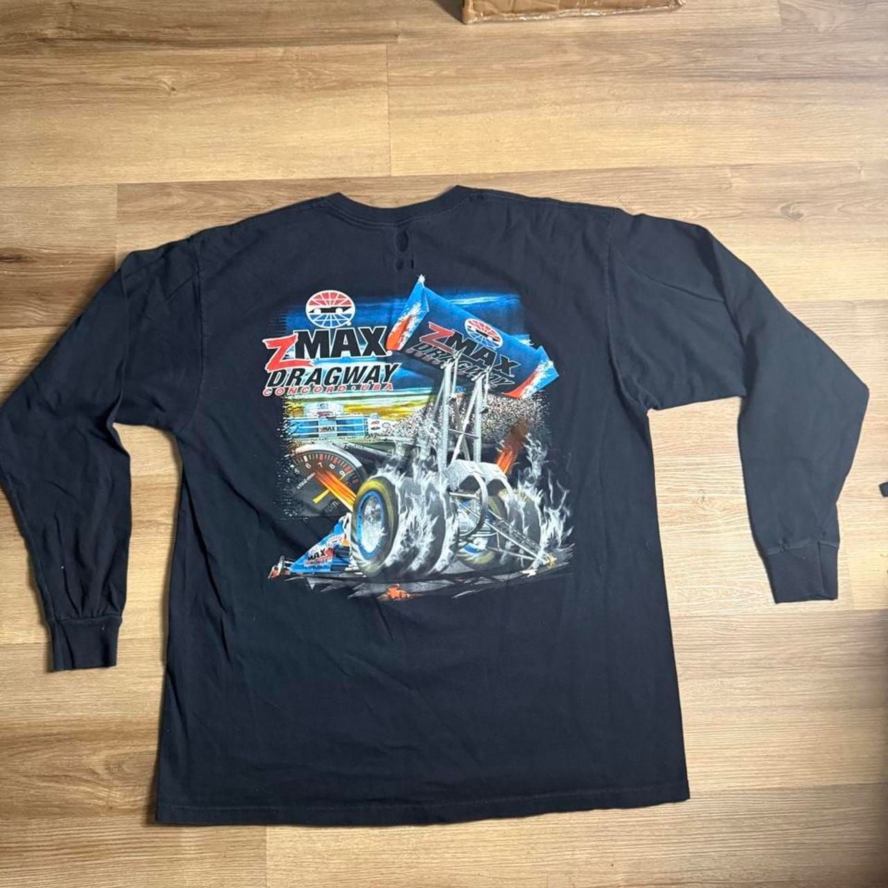 Fruit of the Loom zMax Dragway Long Sleeve T-Shirt Size XL Black 3