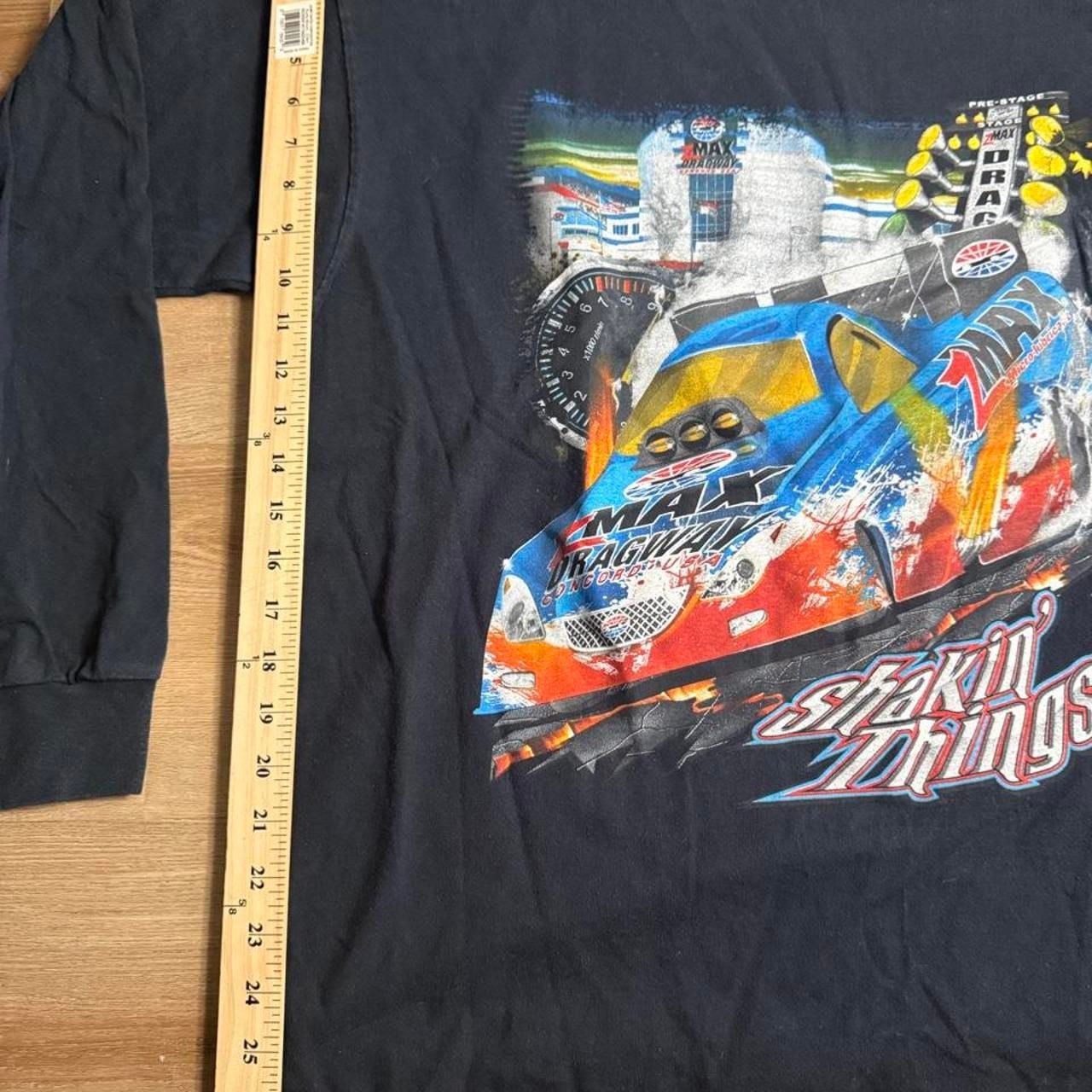 Fruit of the Loom zMax Dragway Long Sleeve T-Shirt Size XL Black 6