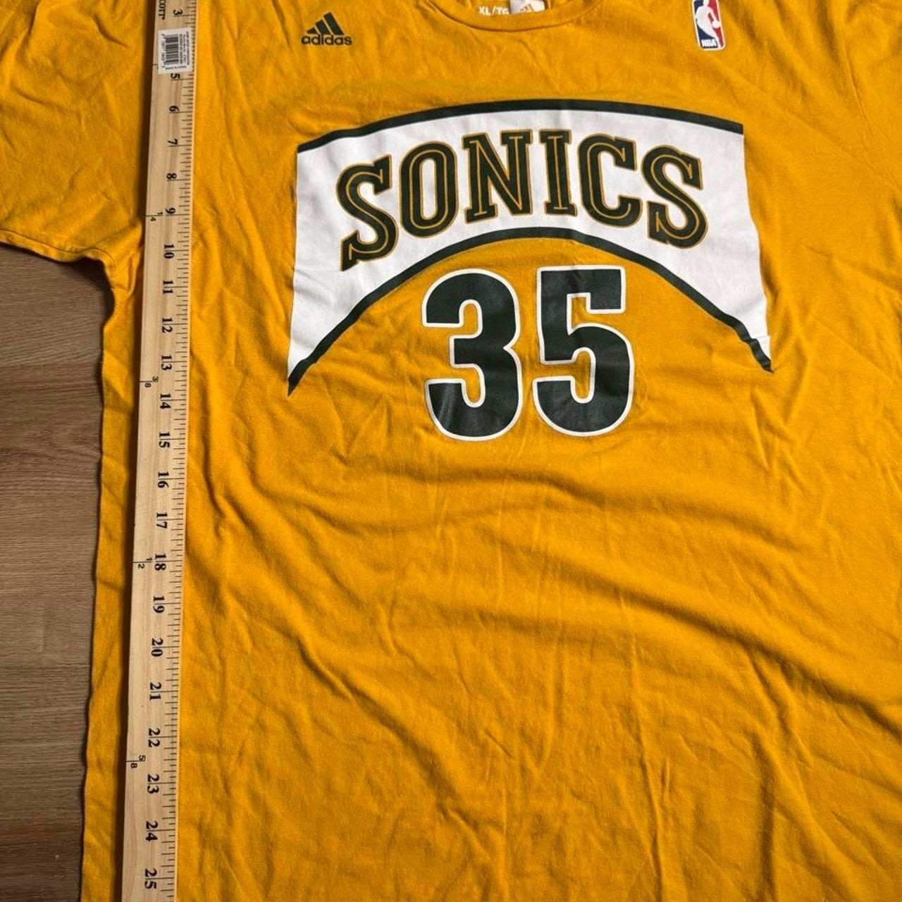 Adidas Kevin Durant Seattle Sonics NBA T-Shirt Size XL Yellow 5