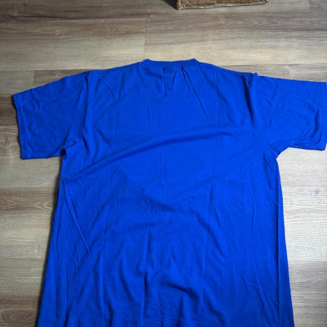 Warner Bros Superman T-Shirt Size XL Vintage 2000 DC Comics Blue 2