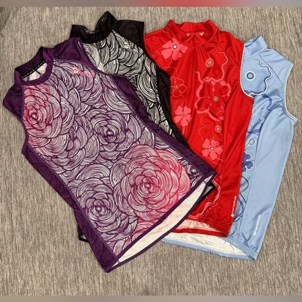 Cycling Jersey Tank Top Set of 4- Large