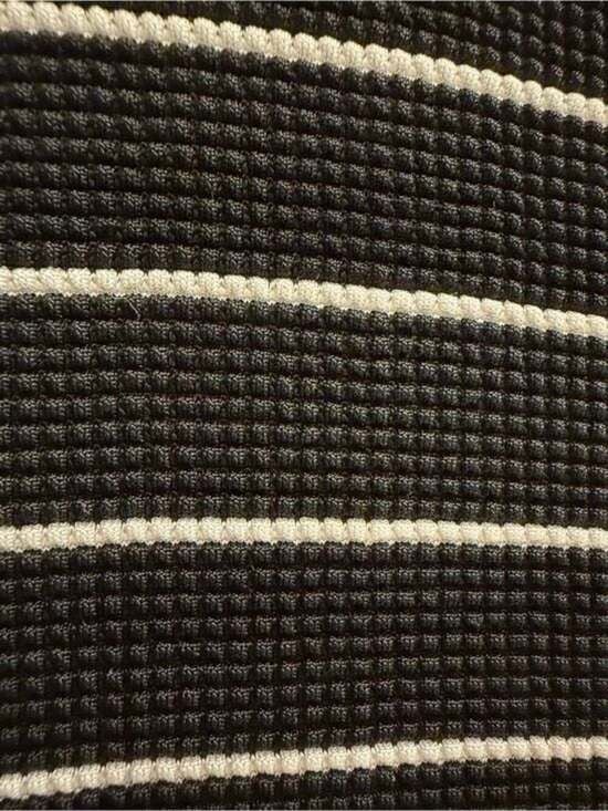 Chico's Black and White Striped Sleeveless Tank XL 5