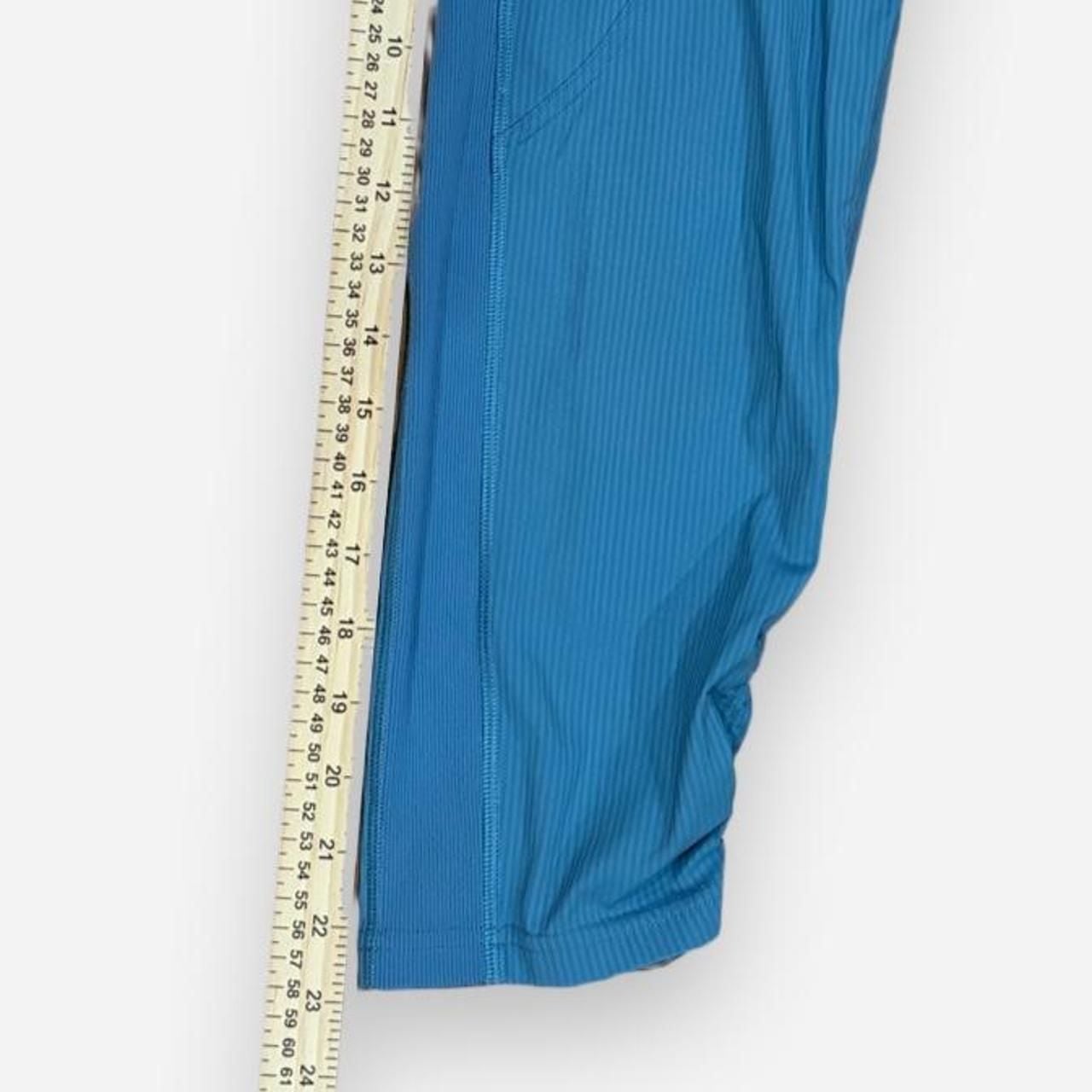 Lululemon Dance Studio Crop Size 0 Utility Blue Pants Cinch Hem 9