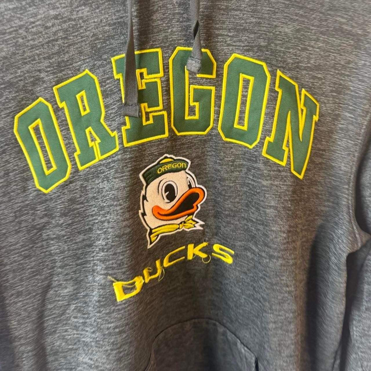 Colosseum Oregon Ducks Hoodie Size M Gray College Sports Mascot 3