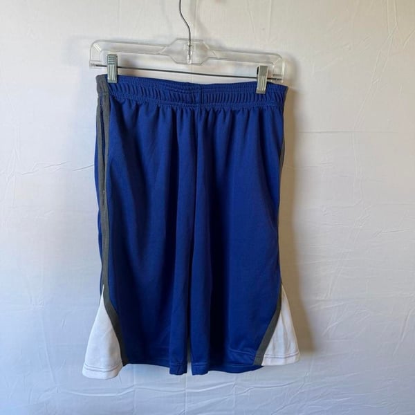 IQW Apparel Basketball Shorts Size L Blue White Gray Y2K