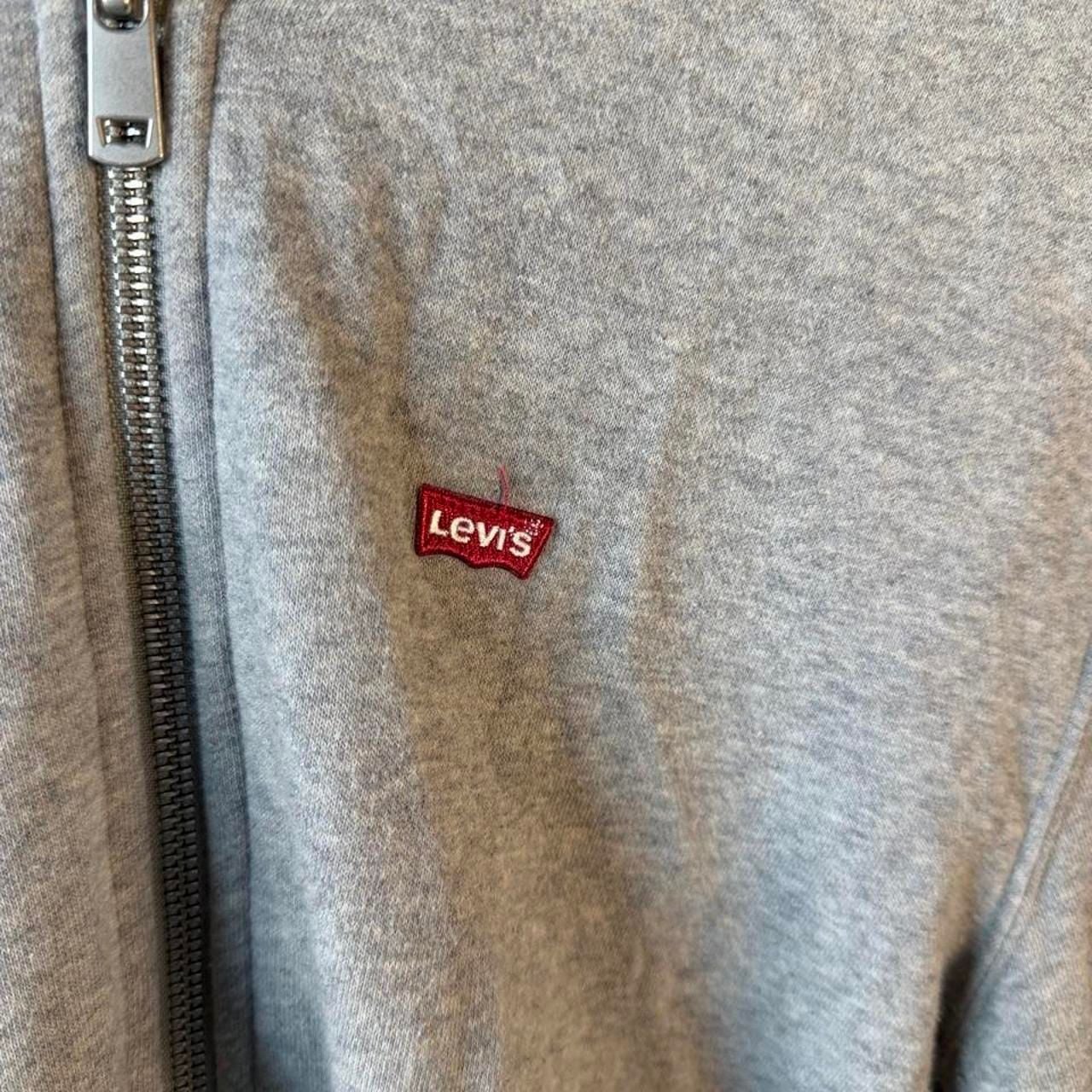 Levi's Full Zip Hoodie Size XS Gray Standard Fit 3