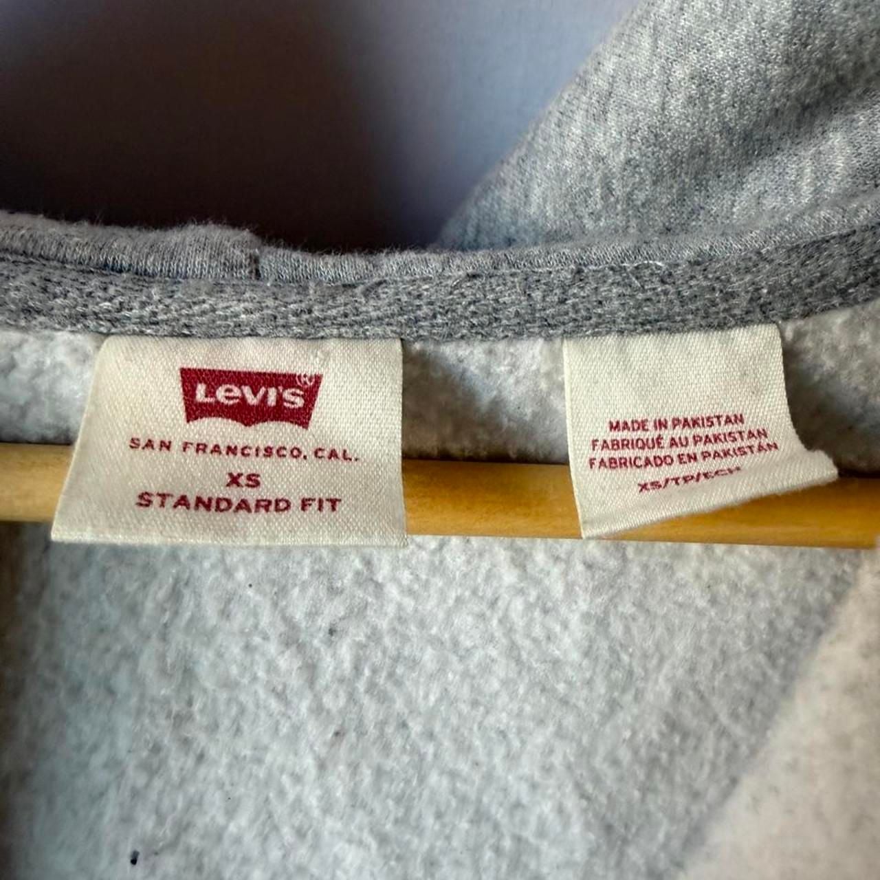 Levi's Full Zip Hoodie Size XS Gray Standard Fit 4