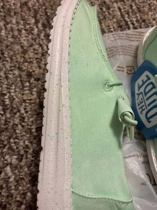 Women’s 5 kids junior 3.5 hey dude bay blue canvas shoes new with tags 3