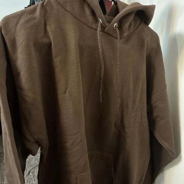 Men’s new wo tags Hanes medium brown hoodie sweatshirt