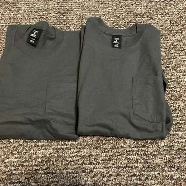New w/o tags set of 2 gray Hanes beefy tshirts men’s small