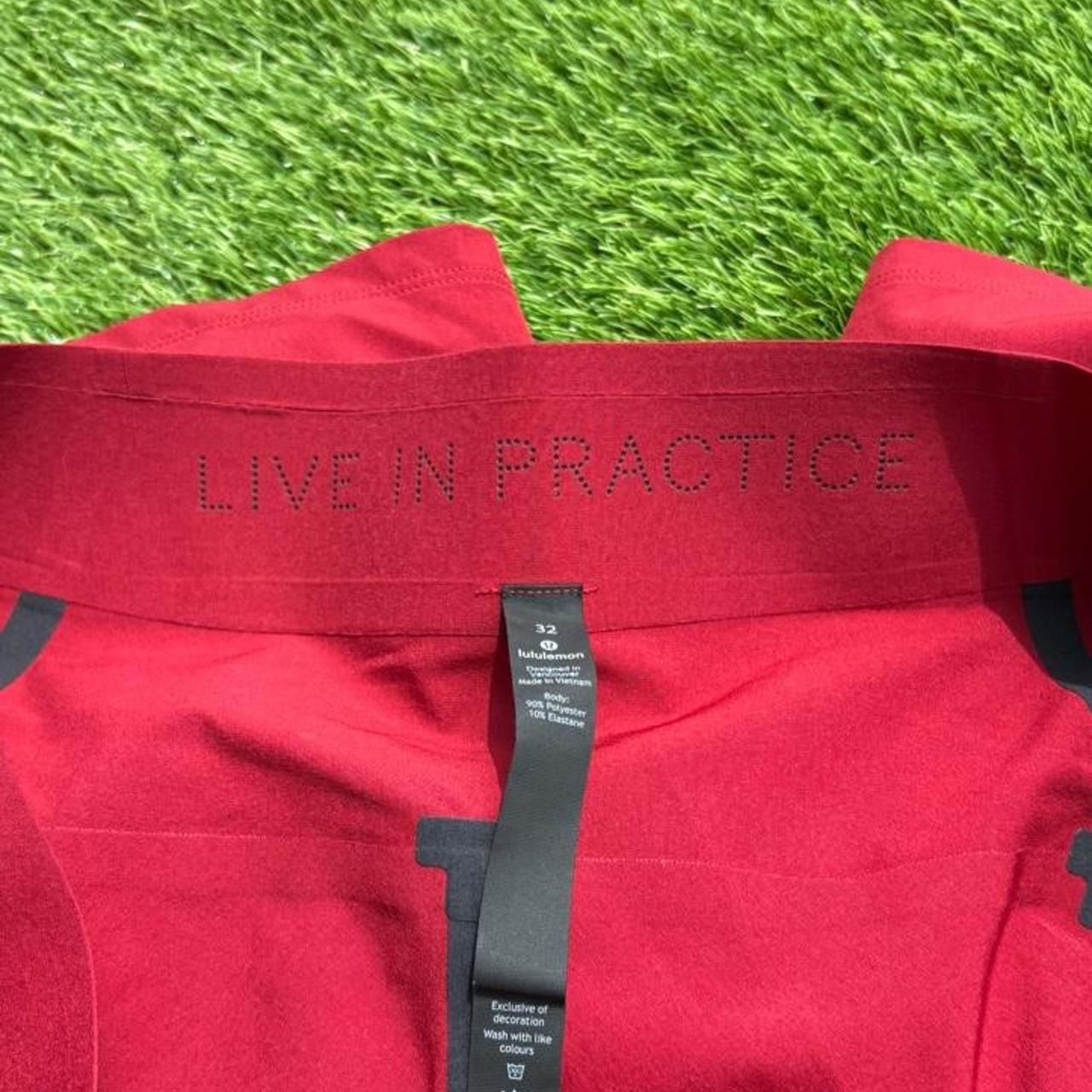 Lululemon Pace Breaker Shorts Size 32 Red Athletic Gym 5