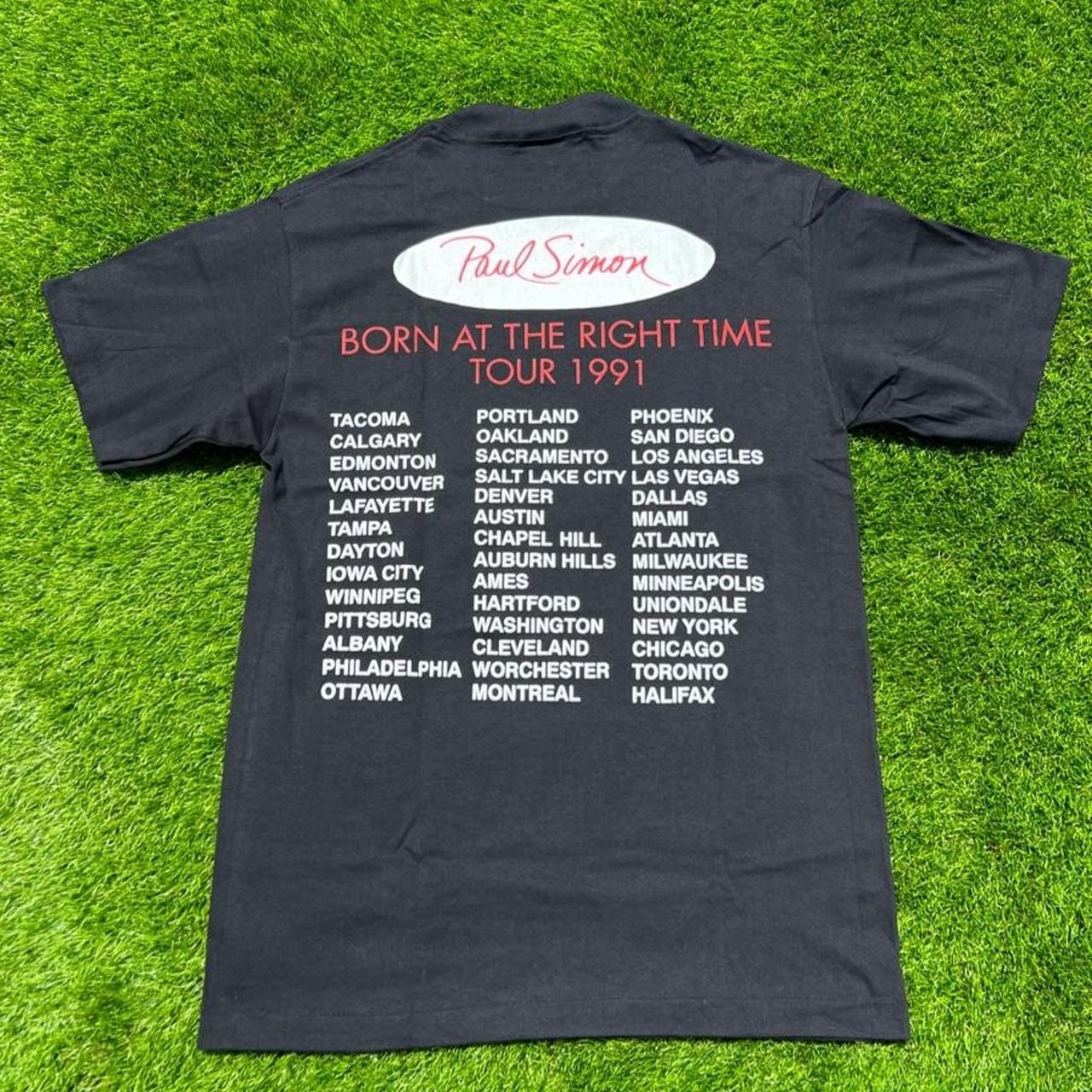 Softee Paul Simon 1991 Tour T-Shirt Size L Black Still Crazy Vintage 4