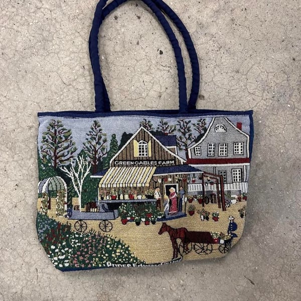 Gajmoti Green Gables Farm Tapestry Tote Bag